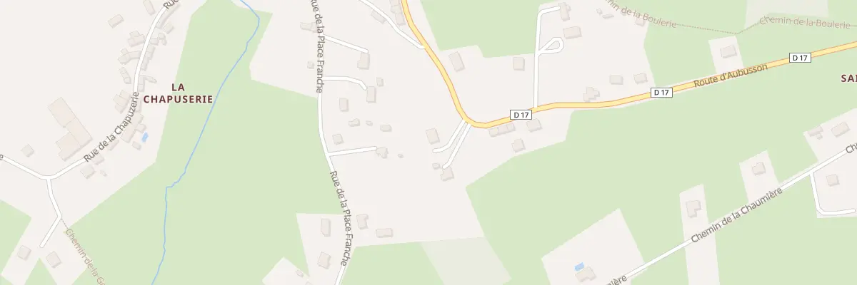 Plan du 21 Rte d’Aubusson à Blessac