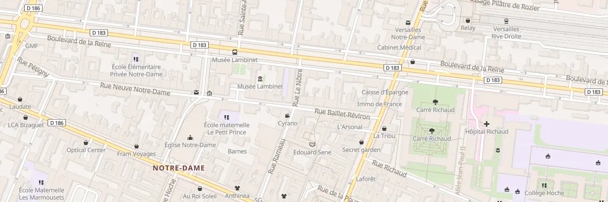 Plan du 2 Rue le Notre à Versailles