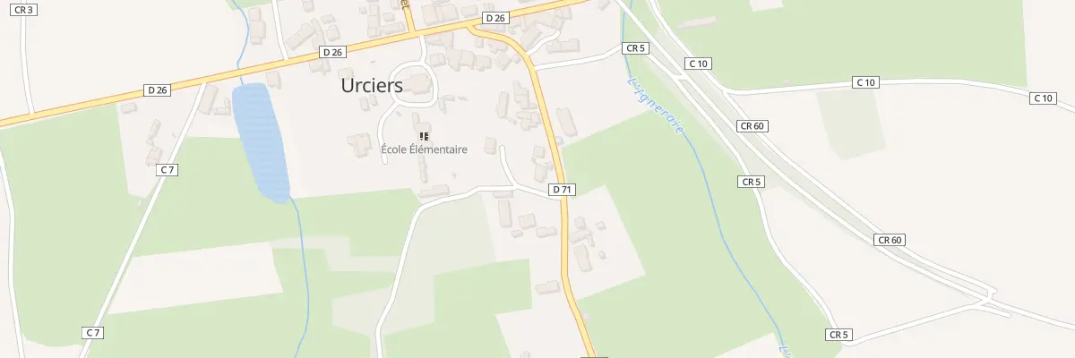 Plan du 16 Rte de Lignerolles à Urciers