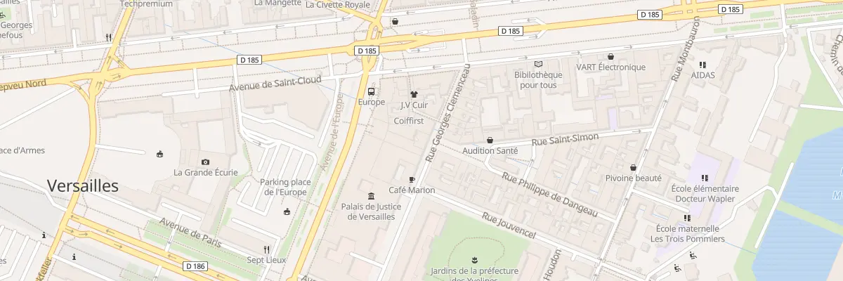 Plan du 11 Rue Georges Clémenceau à Versailles