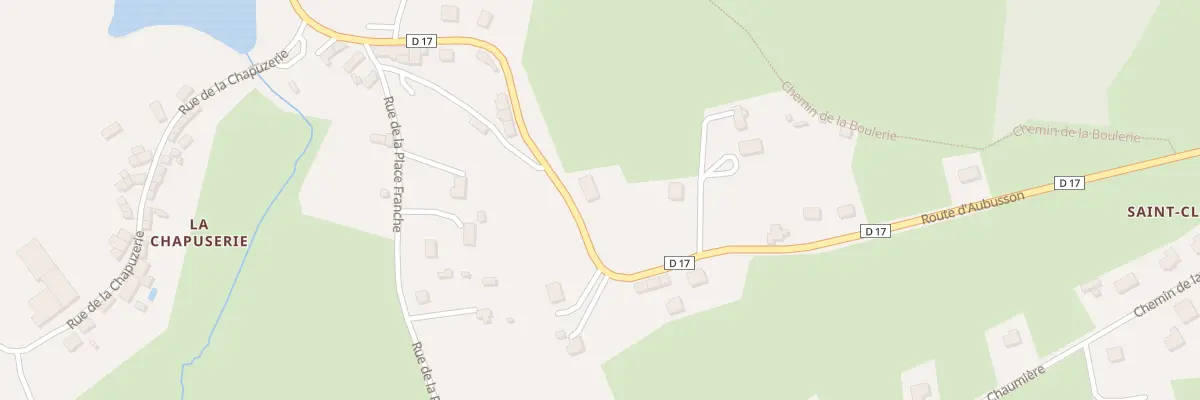 Plan du 26 Rte d’Aubusson à Blessac