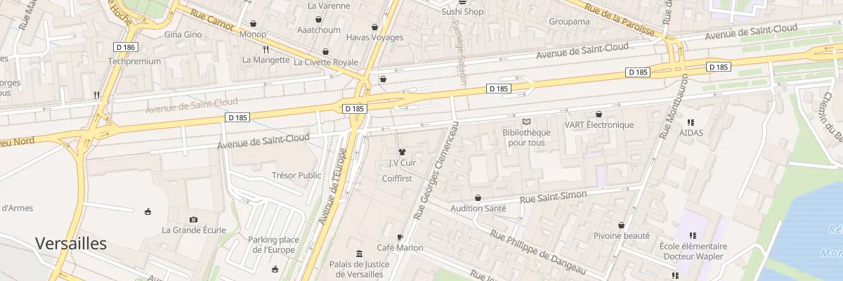Plan du 19 Rue Georges Clémenceau à Versailles