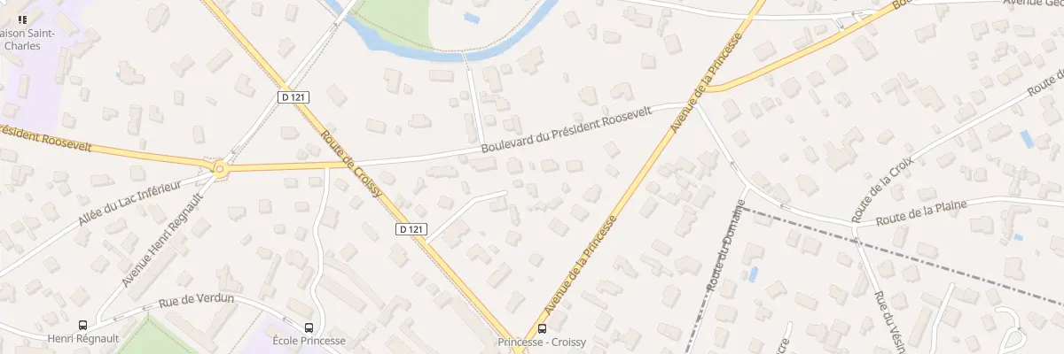 Plan du 25 Bd President Roosevelt au Vésinet
