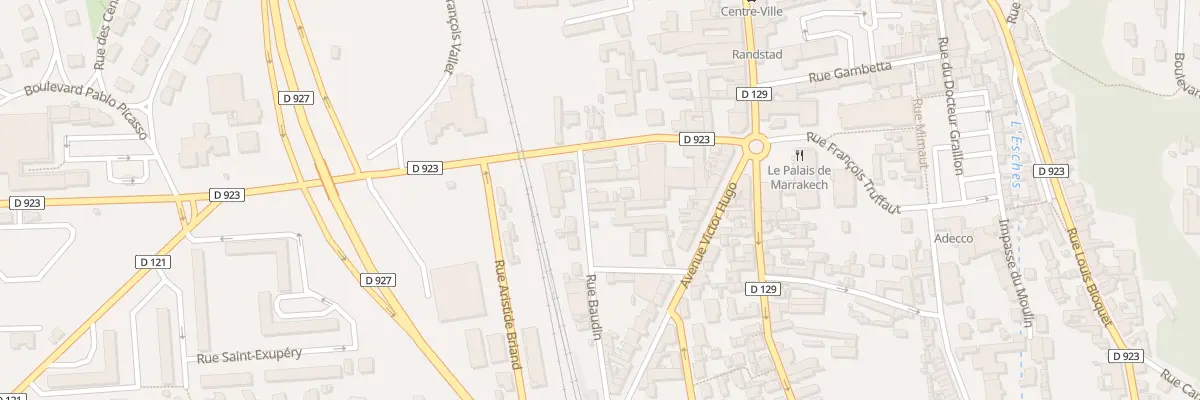 Plan du 3B Rue Baudin à Méru
