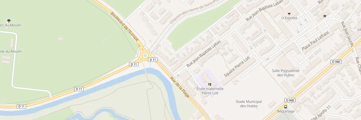 Plan du 9 Rue Jean-Baptiste Lebas à Gravelines