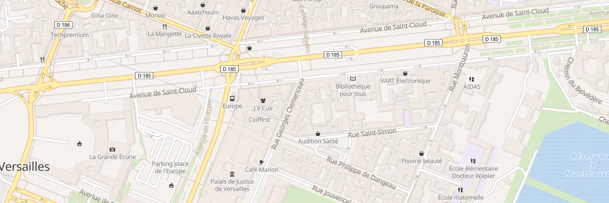 Plan du 14 Rue Georges Clémenceau à Versailles