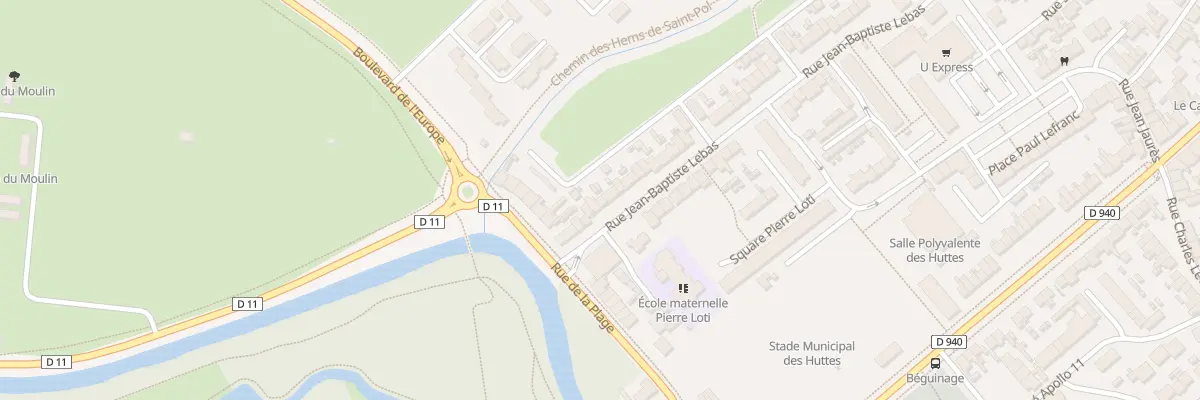Plan du 13 Rue Jean-Baptiste Lebas à Gravelines