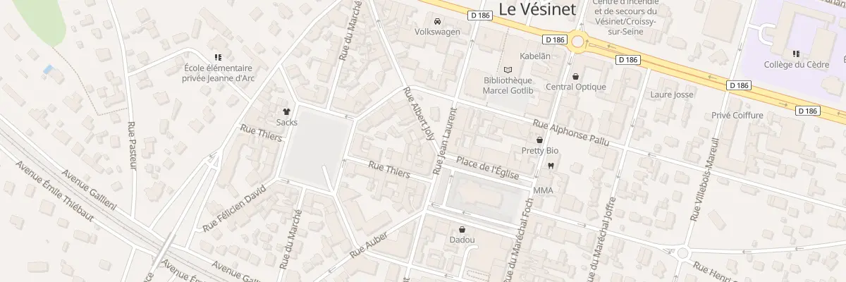 Plan du 3 Rue Albert Joly au Vésinet