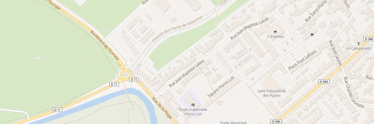 Plan du 33 Rue Jean-Baptiste Lebas à Gravelines