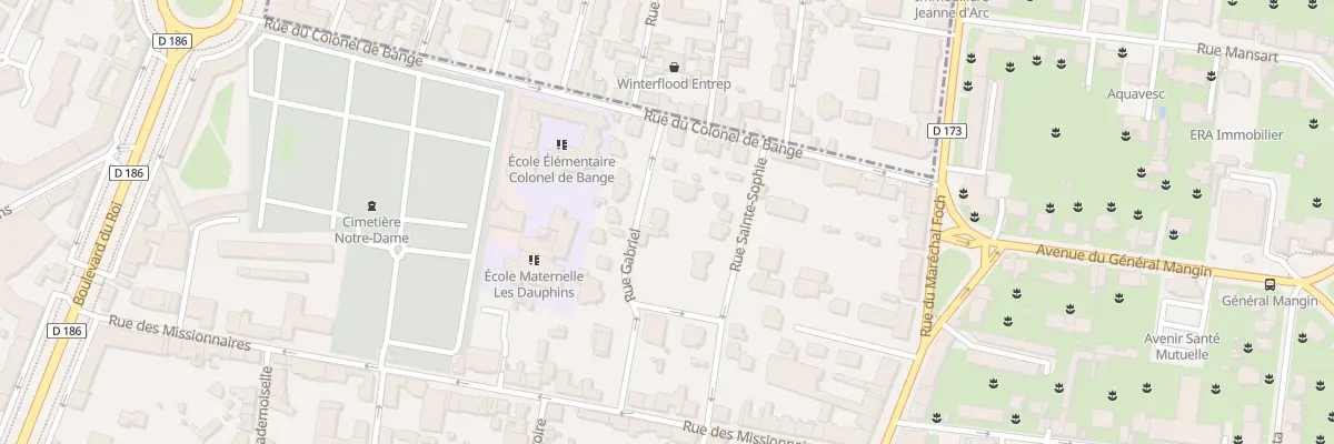 Plan du 6 Rue Gabriel à Versailles