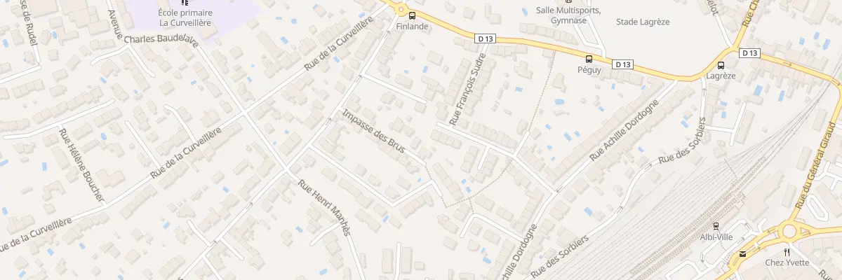 Plan du 9001 Rue des Brus à Albi