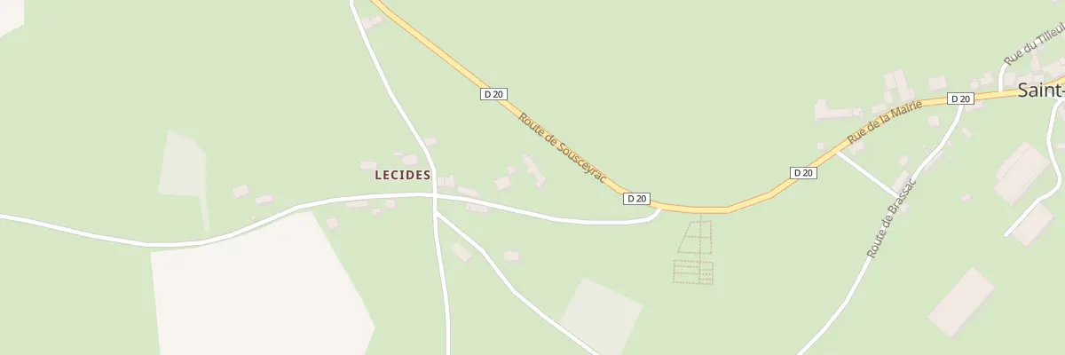 Plan du 2 Rte de Sousceyrac à Saint-Saury