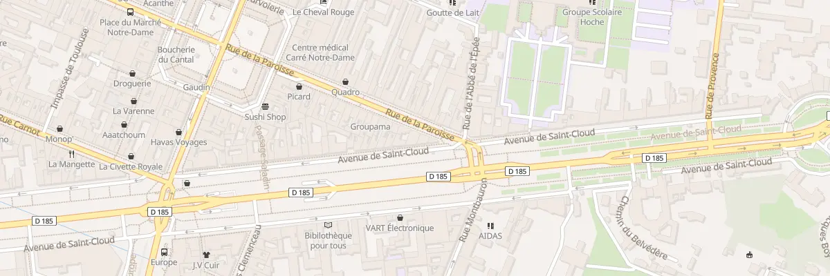 Plan du 65B Av de Saint-Cloud à Versailles
