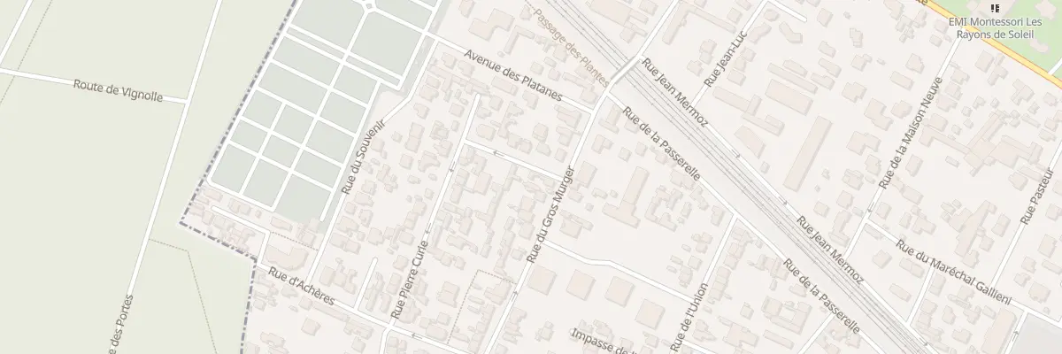 Plan du 1 Rue Pierre Curie à Maisons-Laffitte