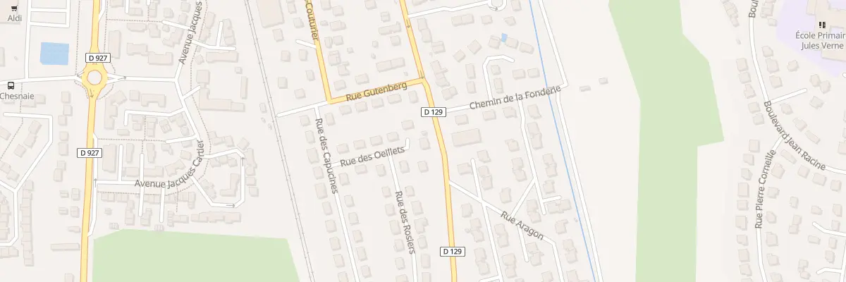 Plan du 1 Rue des Oeillets à Méru