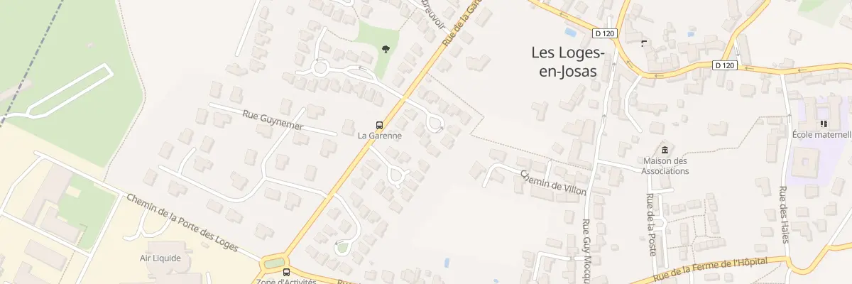 Plan du 2 Rue de la Croix des Mortiers aux Loges-en-Josas