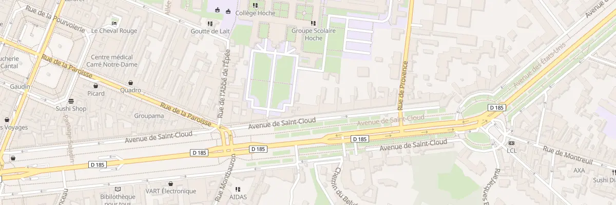 Plan du 77 Av de Saint-Cloud à Versailles