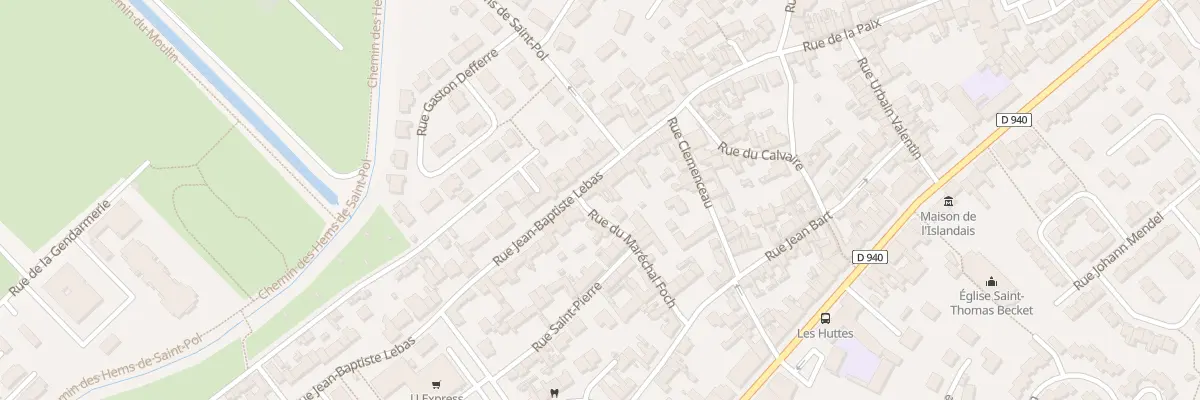 Plan du 40 Rue Jean-Baptiste Lebas à Gravelines
