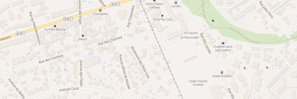 Plan du 120 Bd des États-Unis au Vésinet