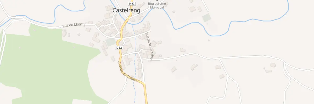 Plan de la Rue de la Fontaine à Castelreng