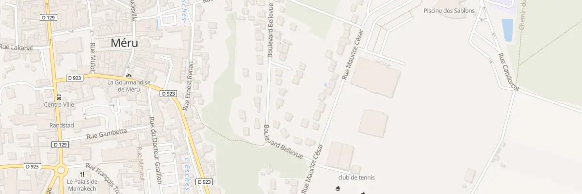 Plan du 23 Bd Bellevue à Méru