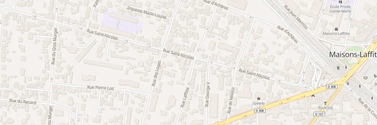 Plan du 2 Rue Laffitte à Maisons-Laffitte