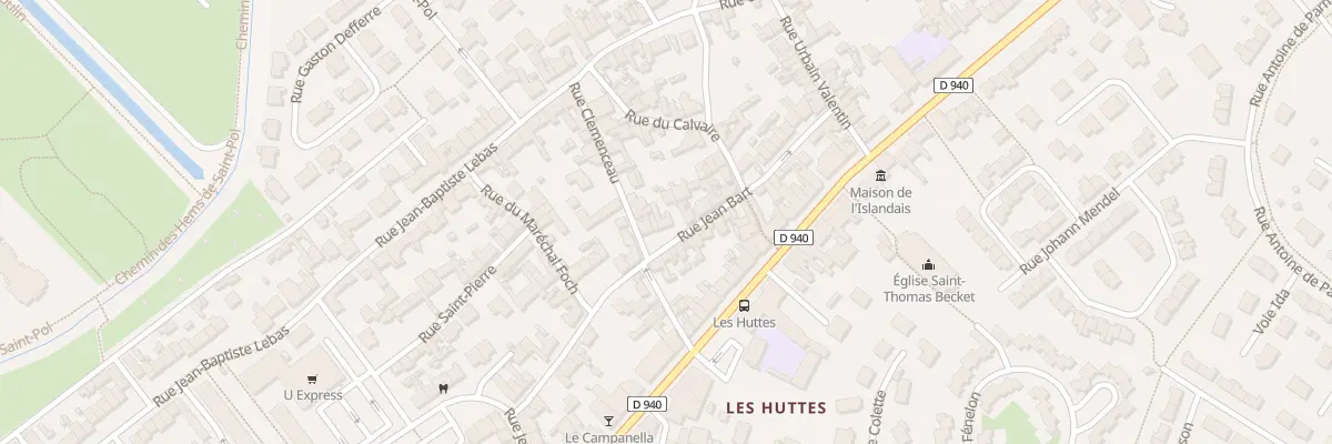 Plan du 33 Rue Jean Bart à Gravelines