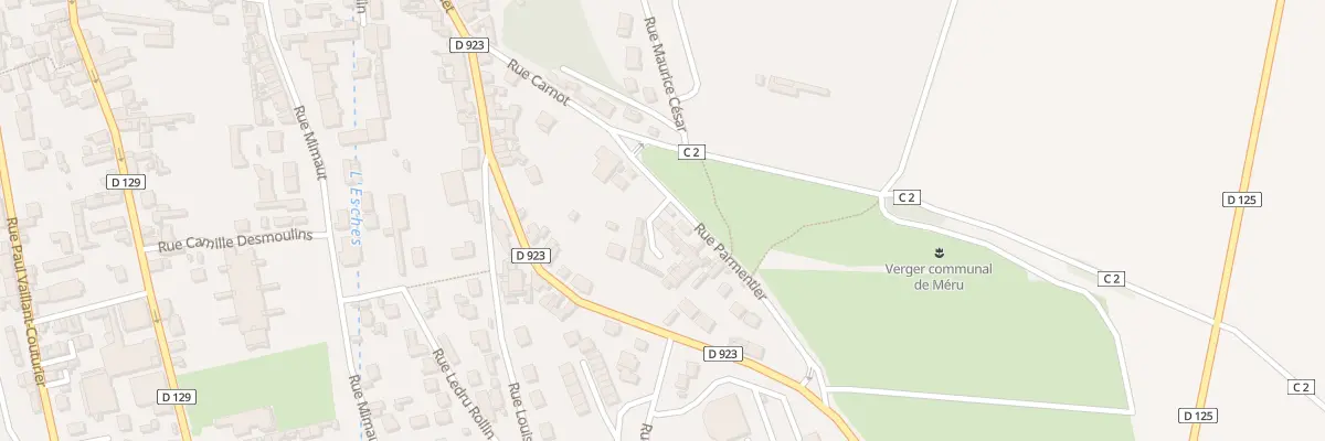 Plan du 28 Rue Parmentier à Méru
