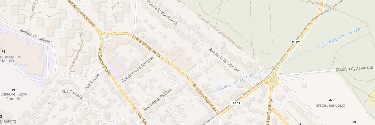 Plan du 11 Rue Ernest Psichari au Chesnay-Rocquencourt