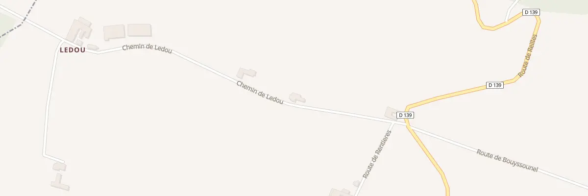 Plan du 210 Che de Ledou à Almayrac