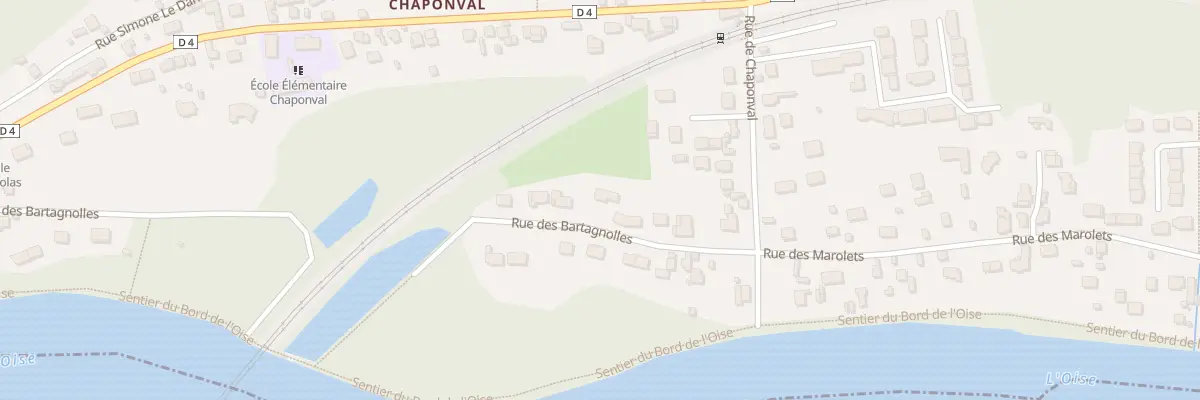 Plan du 10 Rue des Bartagnolles à Auvers-sur-Oise