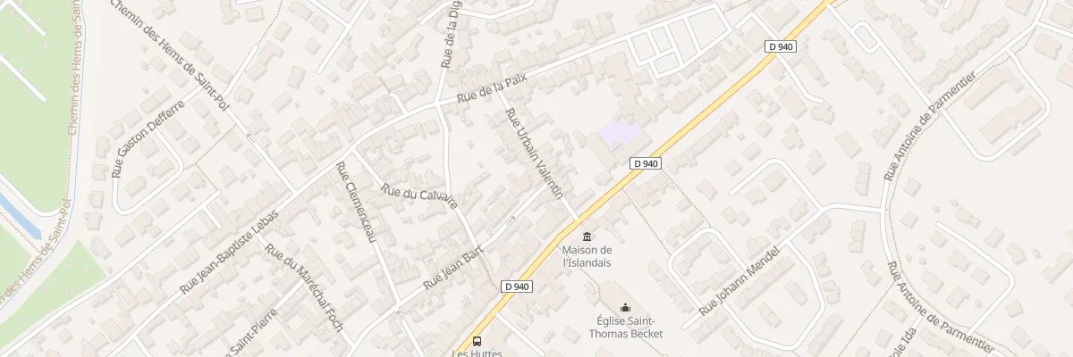 Plan du 3 Rue Urbain Valentin à Gravelines