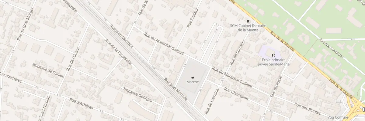 Plan du 1 Pl du Marche à Maisons-Laffitte