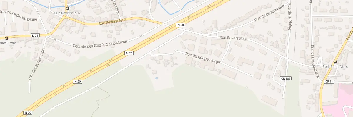 Plan de la Rue Reverseleux à Étampes