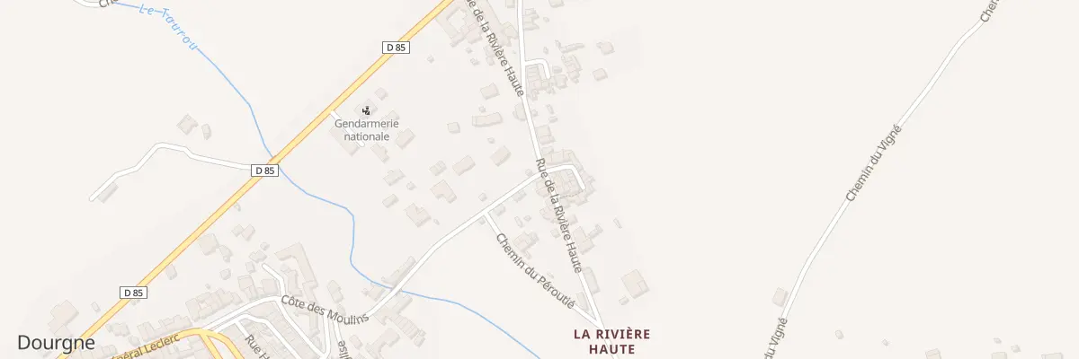 Plan du 14B Rue de la Rivière Haute à Dourgne