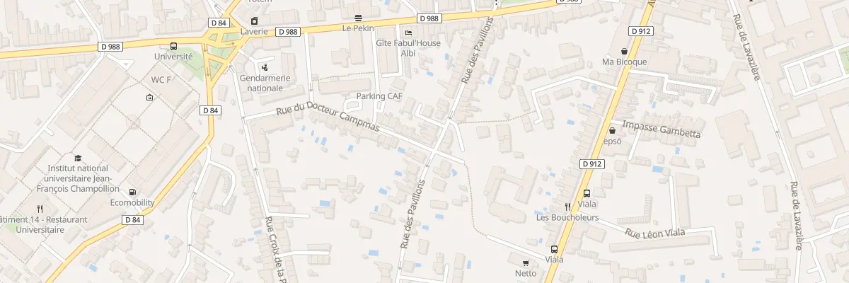 Plan du 2 Rue du Docteur Campmas à Albi