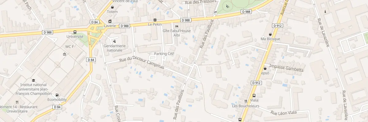 Plan du 26 Rue des Pavillons à Albi