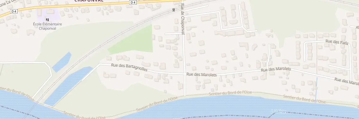 Plan du 1B Rue de Chaponval à Auvers-sur-Oise