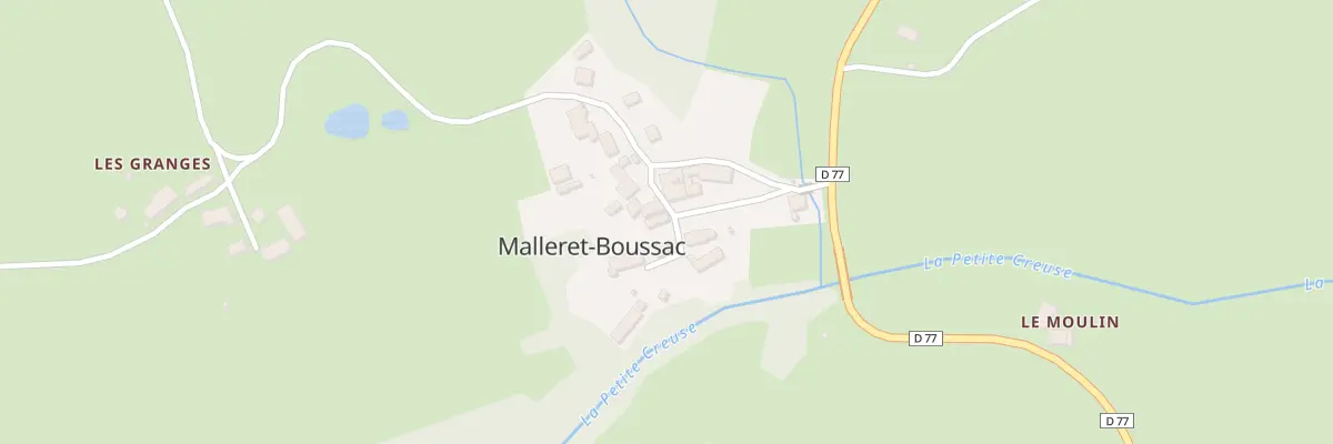 Plan du 7 Le Bourg à Malleret-Boussac
