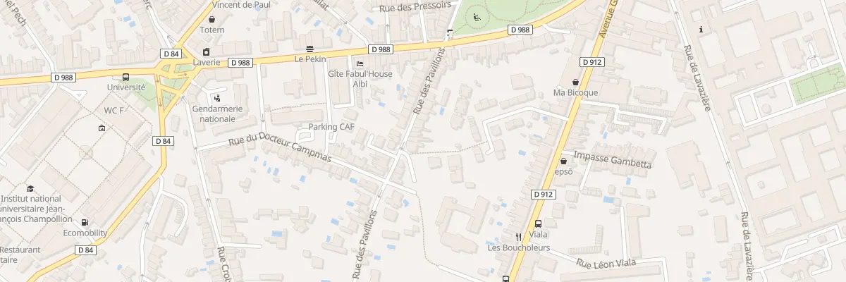 Plan du 25 Rue des Pavillons à Albi