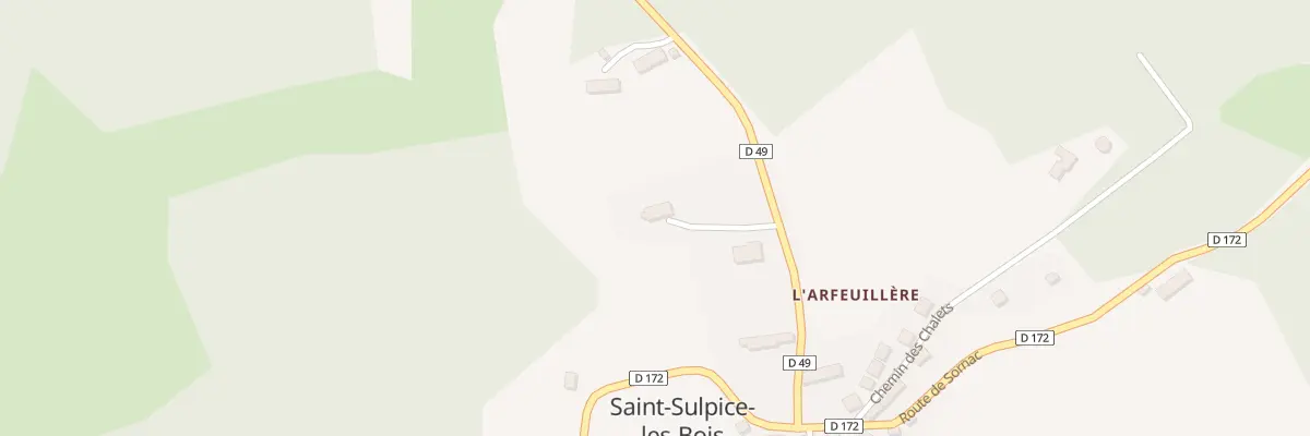 Plan du 5 Rte de Millevaches à Saint-Sulpice-les-Bois