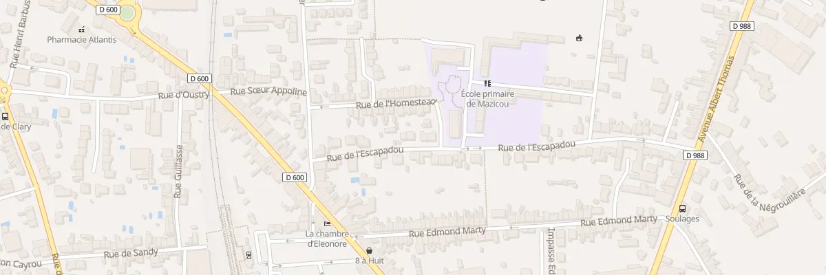 Plan du 38 Rue de l’Escapadou à Albi