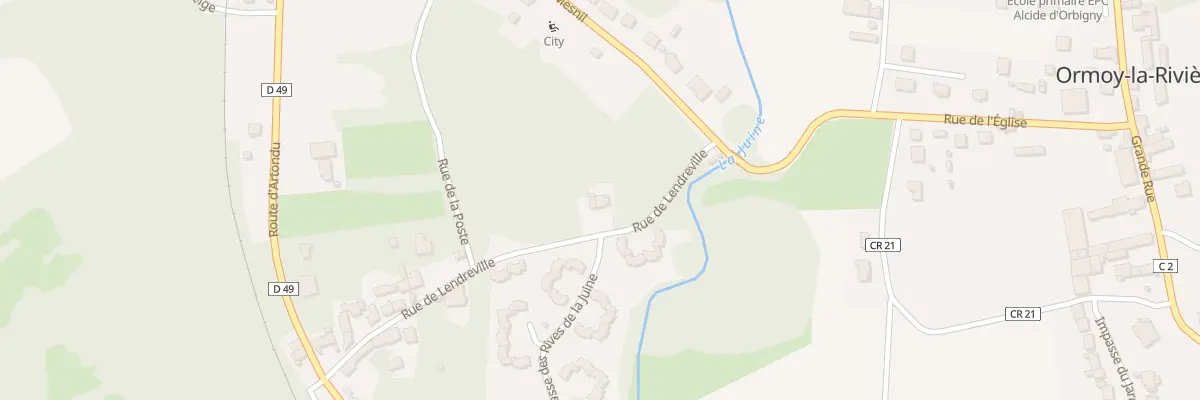 Plan du 2B Rue de Lendreville à Ormoy-la-Rivière