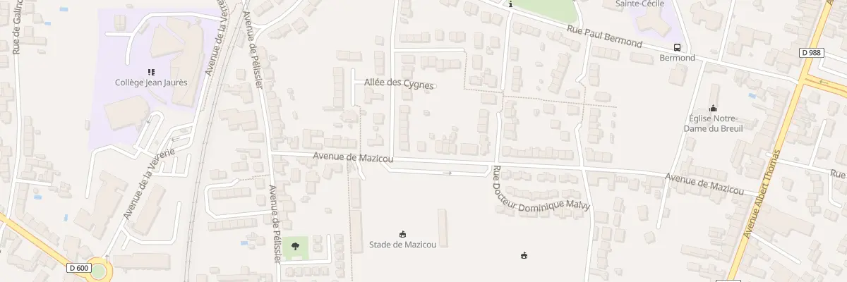 Plan du 74 Av de Mazicou à Albi