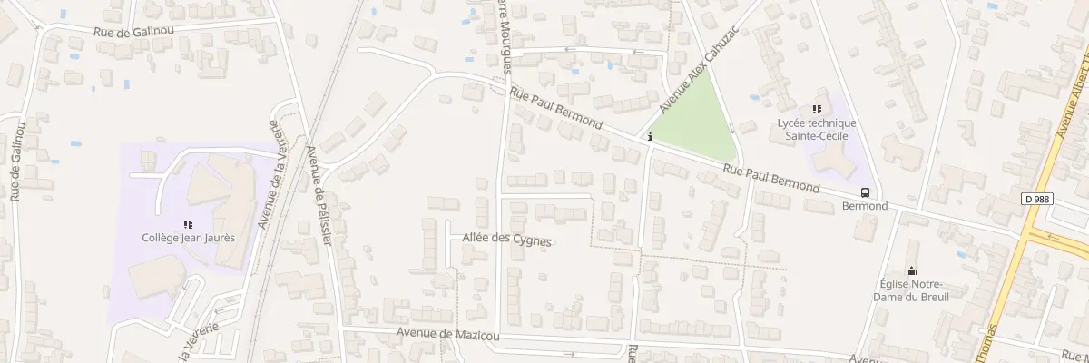 Plan du 8 All des Albatros à Albi