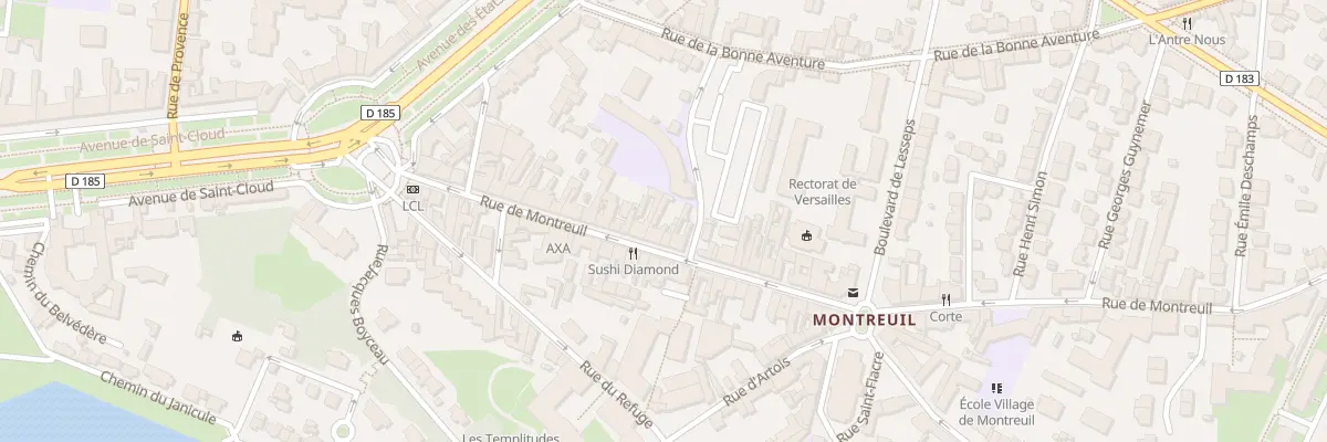 Plan du 29 Rue de Montreuil à Versailles