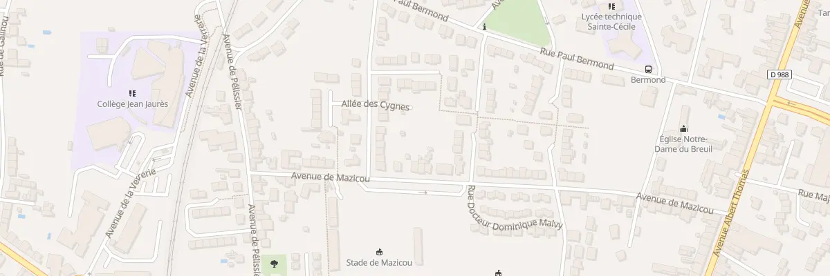 Plan du 70 Av de Mazicou à Albi