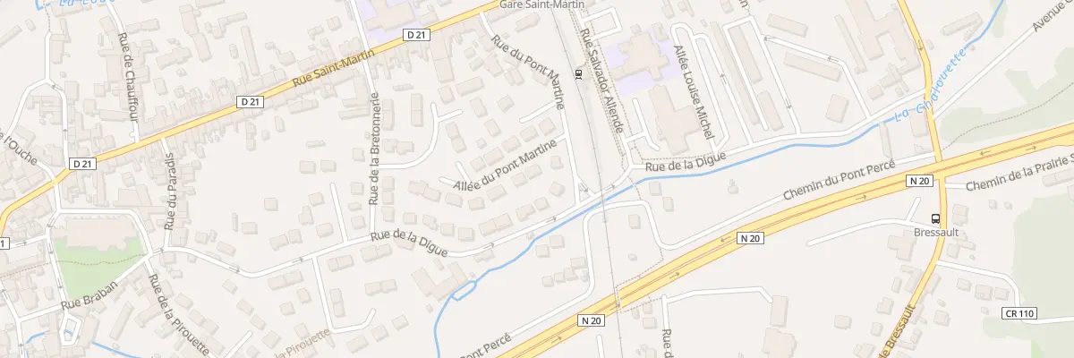 Plan du 3 All du Pont Martine à Étampes