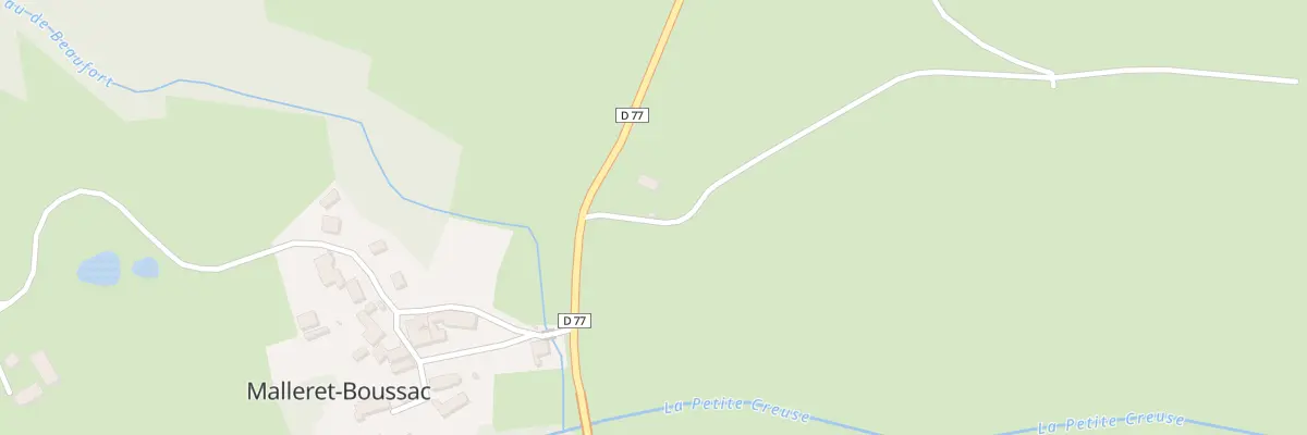Plan du 5207 Le Bourg à Malleret-Boussac