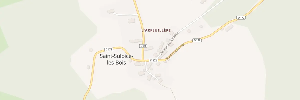 Plan du 2 Rte de Millevaches à Saint-Sulpice-les-Bois